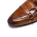 Men's Apron Toe Monk Strap Dress Loafers – Monk Strap Shoes | GUOCALI – view 5