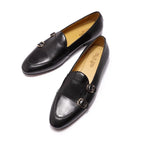 Men's Apron Toe Monk Strap Dress Loafers – Monk Strap Shoes | GUOCALI – view 7