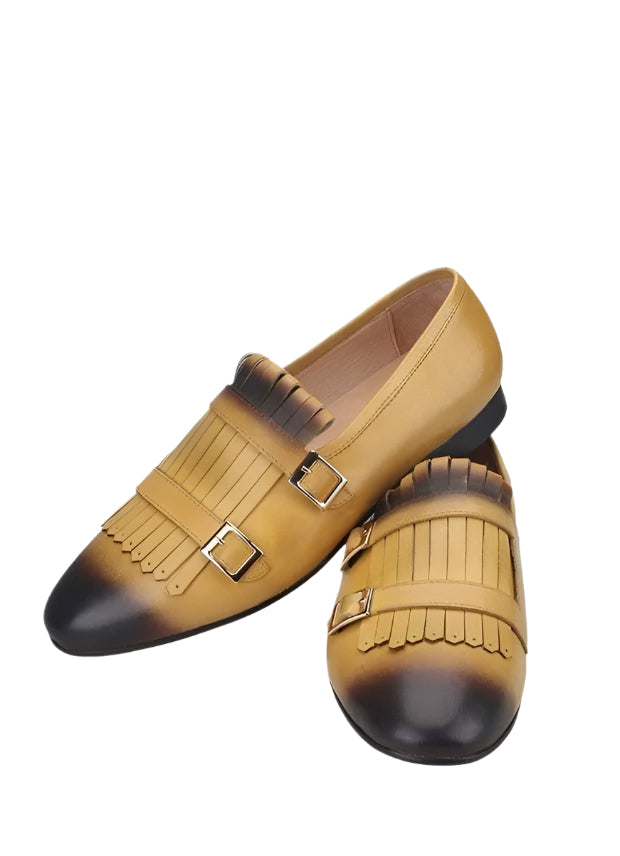 Men's Kiltie Monk Strap Dress Loafers – Monk Strap Shoes | GUOCALI – view 11