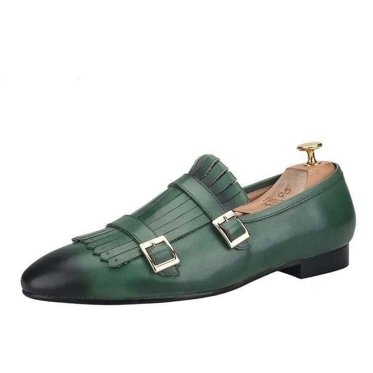 Men's Kiltie Monk Strap Dress Loafers – Monk Strap Shoes | GUOCALI – view 9