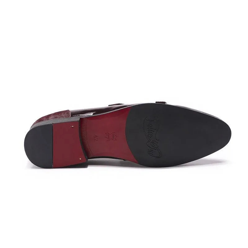 Men's Patent Leather Double Monk Strap Shoes – Monk Strap Shoes | GUOCALI – view 4
