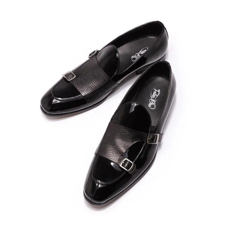 Men's Patent Leather Monk Strap Loafers – Loafers | GUOCALI – view 7