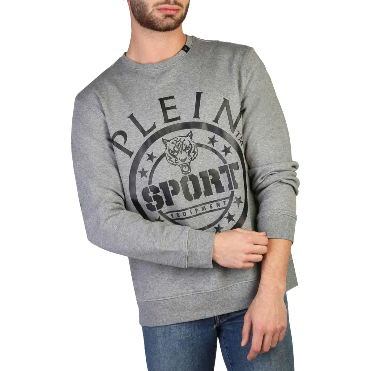 Men's Sweatshirt Plein Sport Logo Crew Neck Regular Fit Grey – Sweatshirt | GUOCALI