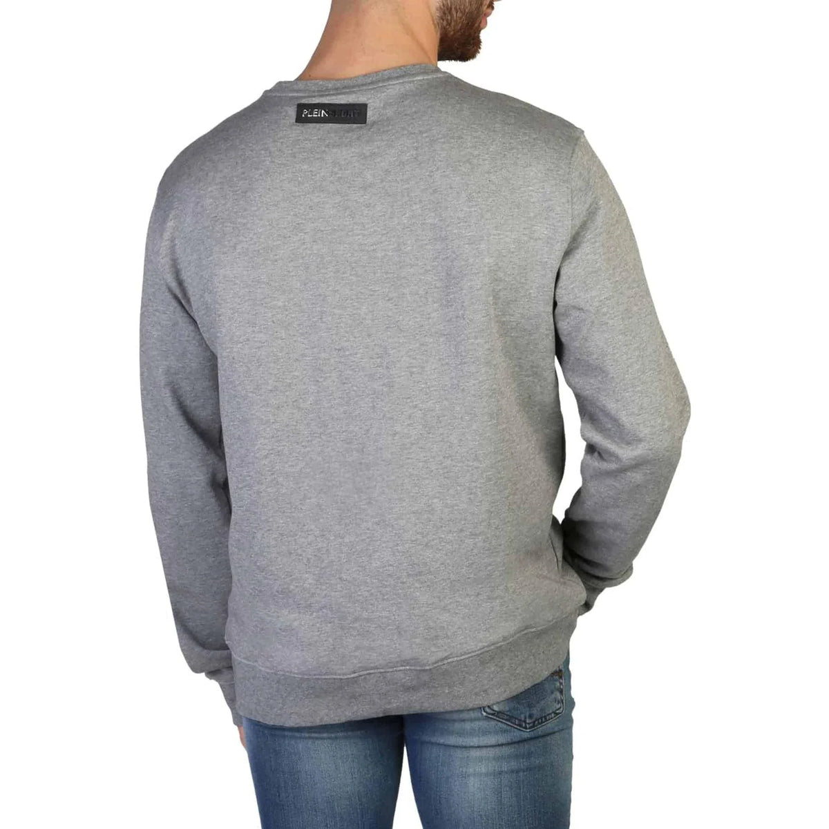 Men's Sweatshirt Plein Sport Logo Crew Neck Regular Fit Grey – Sweatshirt | GUOCALI – view 2