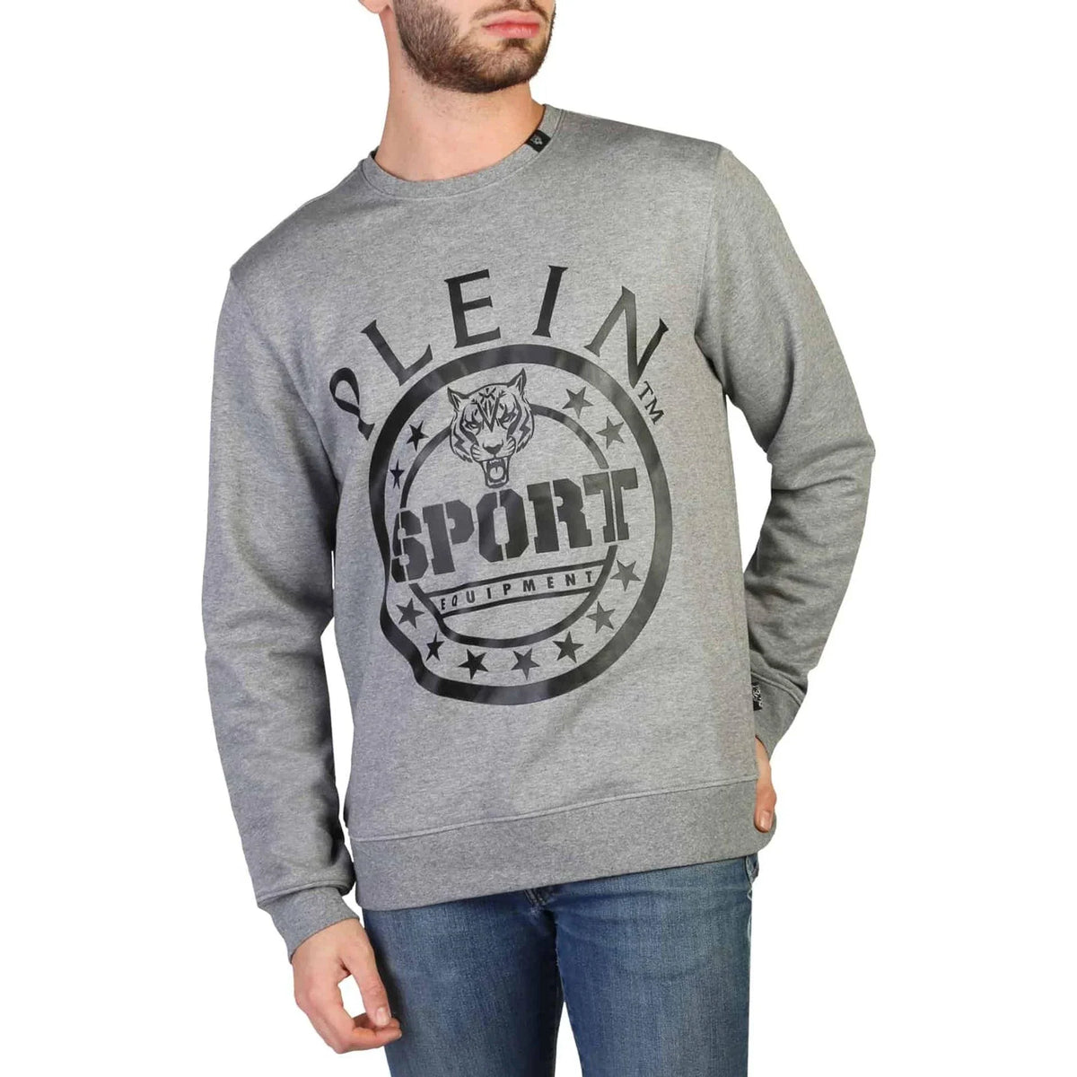 Men's Sweatshirt Plein Sport Logo Crew Neck Regular Fit Grey – Sweatshirt | GUOCALI – view 3