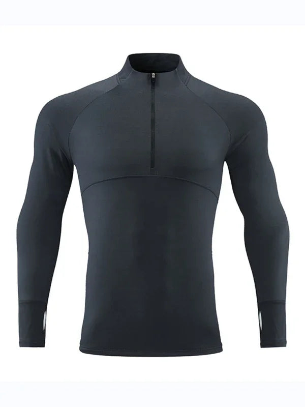 Men's Sweatshirt Quarter-Zip Mock Neck Raglan Sleeve Athletic – Sweatshirt | GUOCALI – view 11