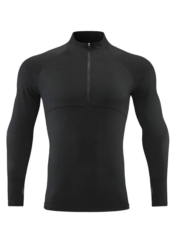 Men's Sweatshirt Quarter-Zip Mock Neck Raglan Sleeve Athletic – Sweatshirt | GUOCALI – view 5