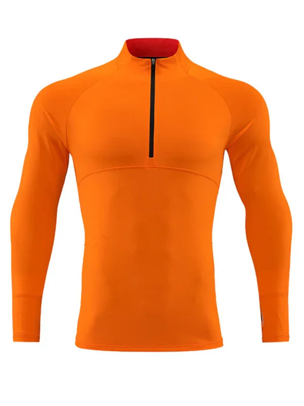 Men's Sweatshirt Quarter-Zip Mock Neck Raglan Sleeve Athletic – Sweatshirt | GUOCALI – view 6