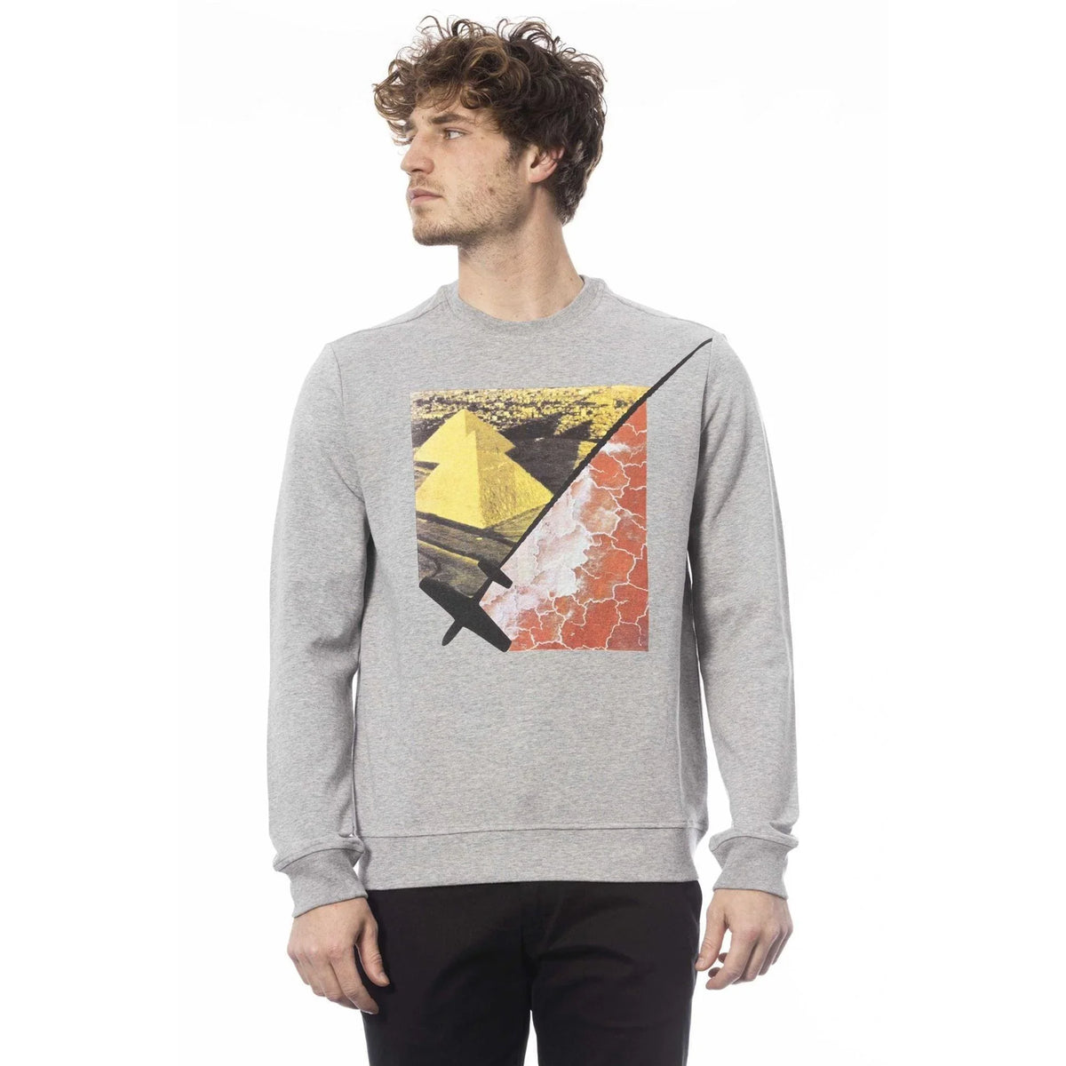 Men's sweatshirt Trussardi Graphic Print Regular Fit Grey – main view