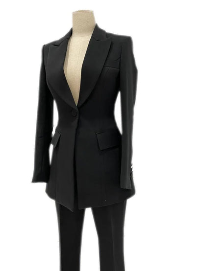 Micro-Flare Low Kneck Pantsuit - Women Trouser Suits - Trouser Suit -Guocali