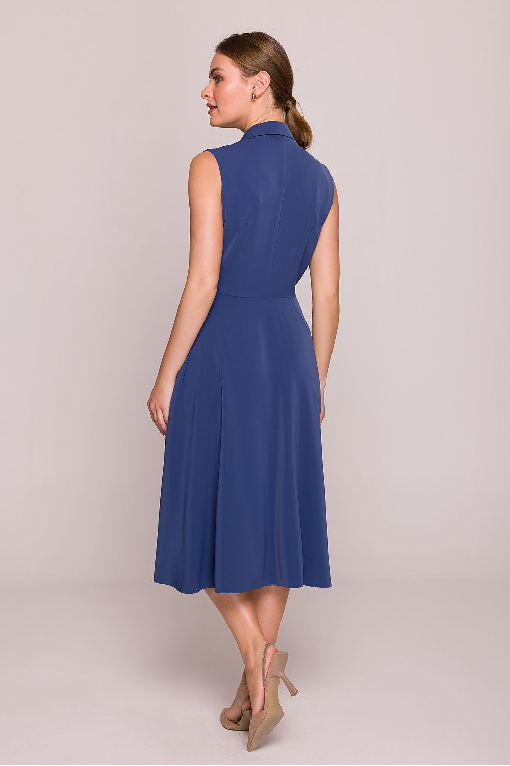 Midi Wedding Guest Dress – V-Neck, Fit-and-Flare – Daydress | GUOCALI – view 6
