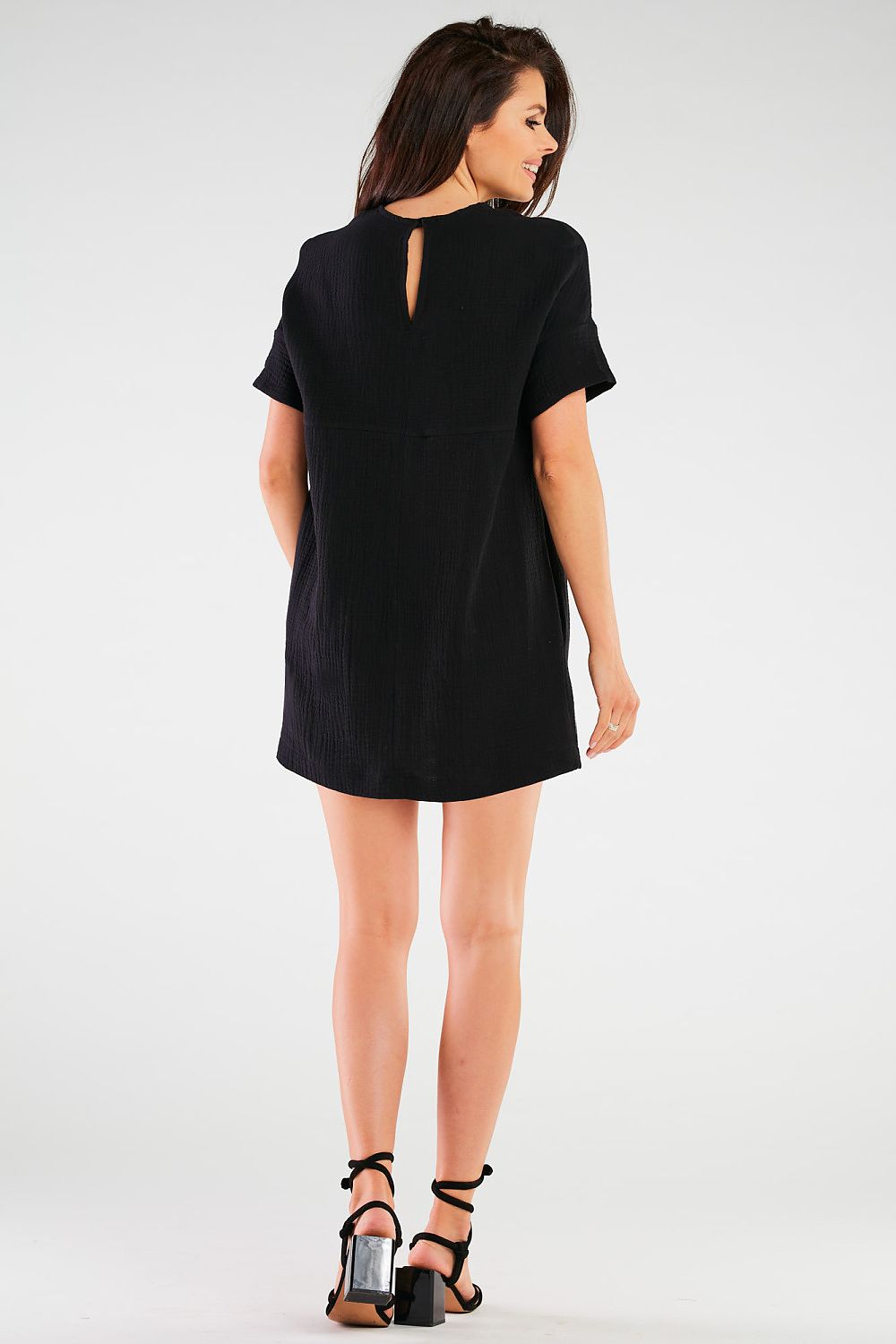 Mini Dress – Round Neck, Relaxed Cut – Daydress | GUOCALI – view 6