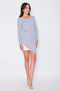 Minimalist Round Neck Long Sleeves Day Dress