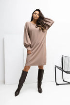 Minimalist Straight Knee-Length Day Dress - Shift