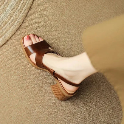 Open-Toe Buckle Strap Sandals for Women -Guocali