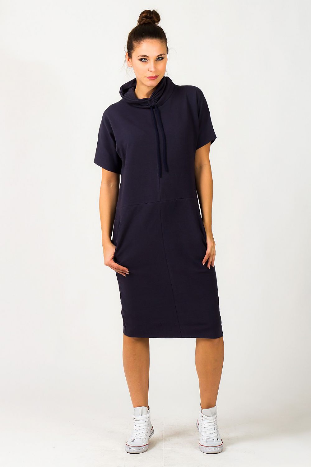 Oversized Turtleneck Day Dress Casual Style-Day Dress-GUOCALI