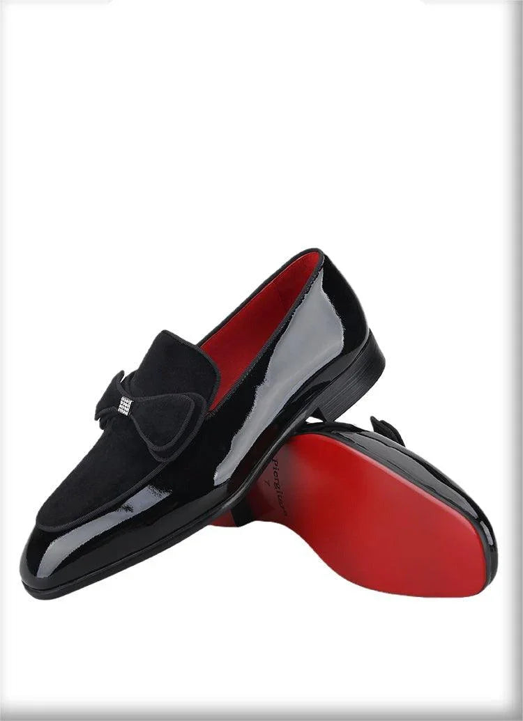 Patent Leather Velvet Men Loafers - Men Shoes -Guocali