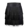 Pencil Skirt Women Leather Fringe Tassel - Mini Women Skirt