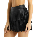 Pencil Skirt Women Leather Fringe Tassel - Mini Women Skirt