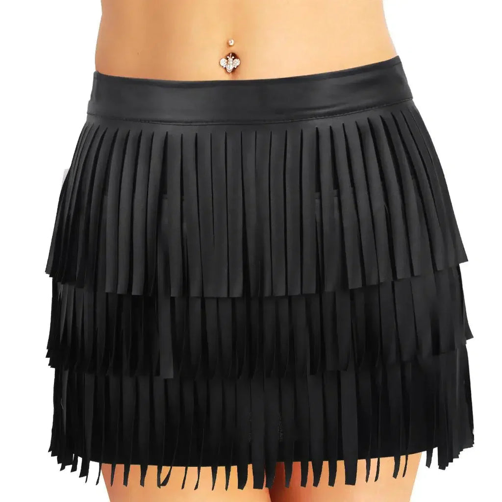 Pencil Skirt Women Leather Fringe Tassel - Mini Women Skirt