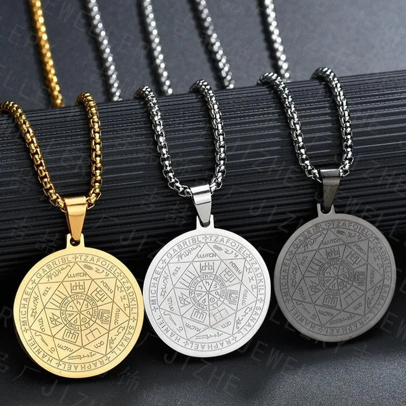 Pentagram Pendant Necklace - Archangels -Guocali