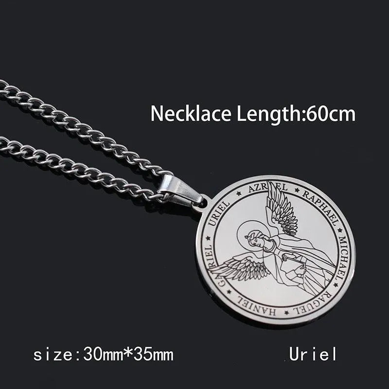Pentagram Pendant Necklace - Archangels -Guocali