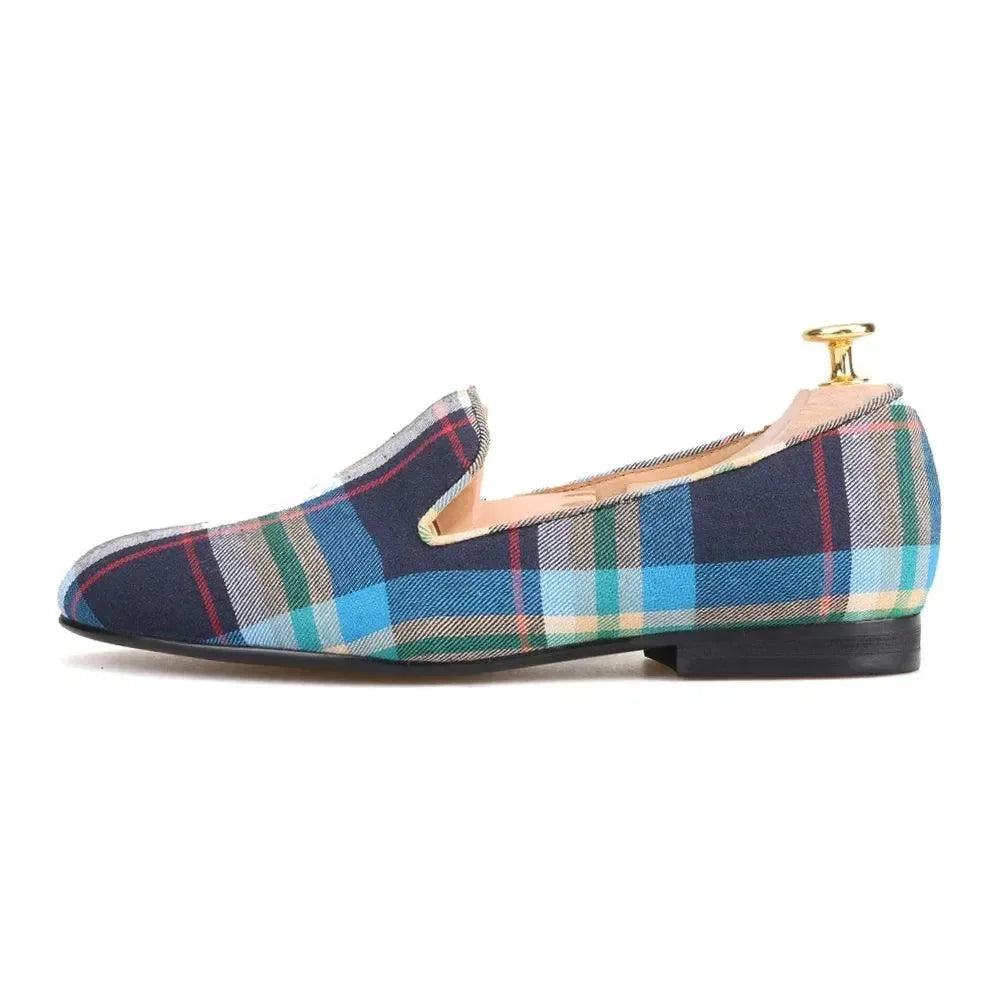 Plaid Chic Women's Loafers -Guocali