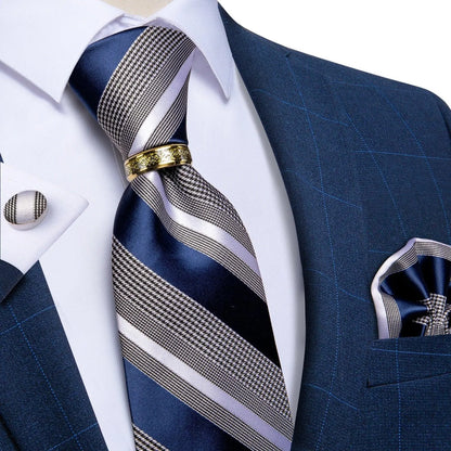 Plaid Silk Necktie Set -Guocali