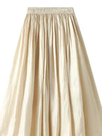 Pleated Skirt Women Fairy Style - Elastic Midi Women Skirt