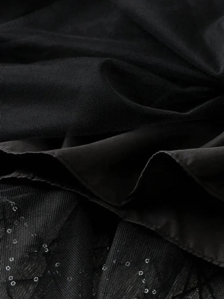 Pleated Skirt Women Sequin Mesh - High Waist Maxi Women Skirt