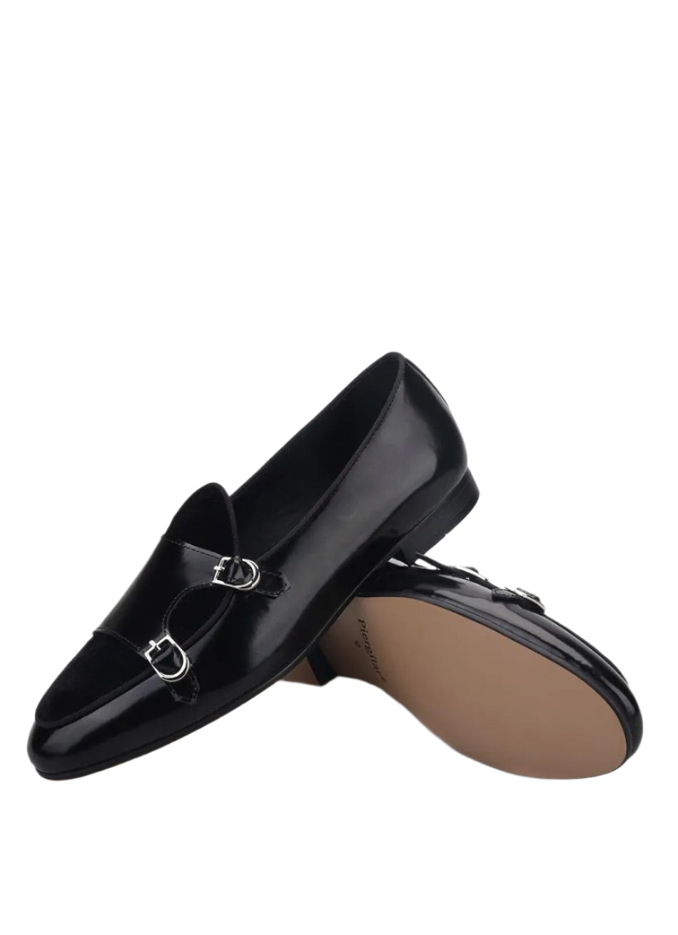 Polished Double Monk Strap Loafers -Guocali