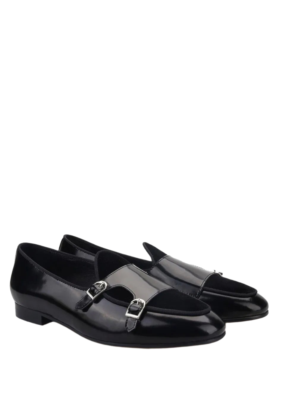 Polished Double Monk Strap Loafers -Guocali