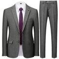 Professional, Elegant Men’s Suit- Striped Single-Breasted