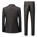 Professional Men’s Suit - Checked Single-Breasted