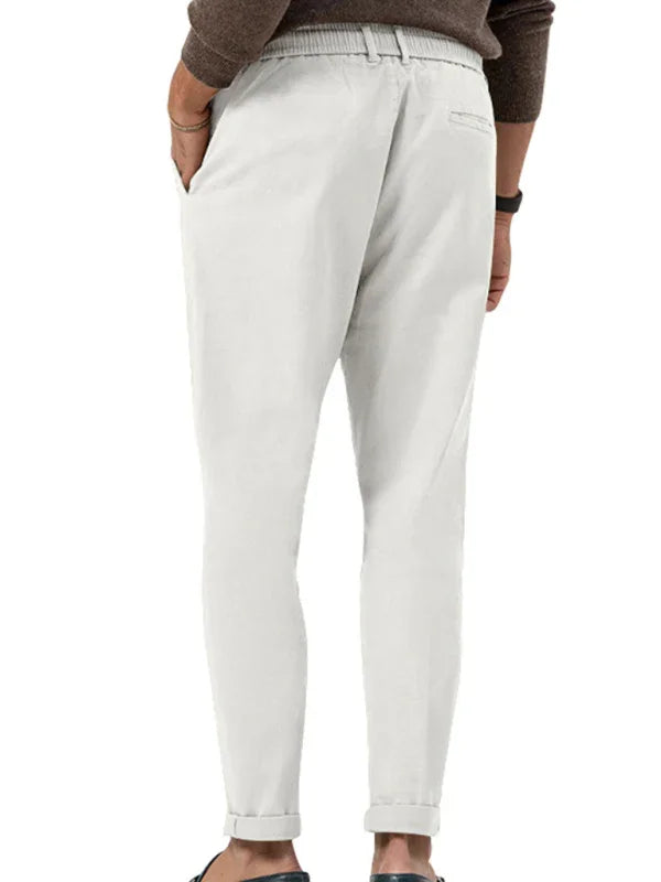 Professional Men Trousers – Mid Rise Drawstring -Guocali