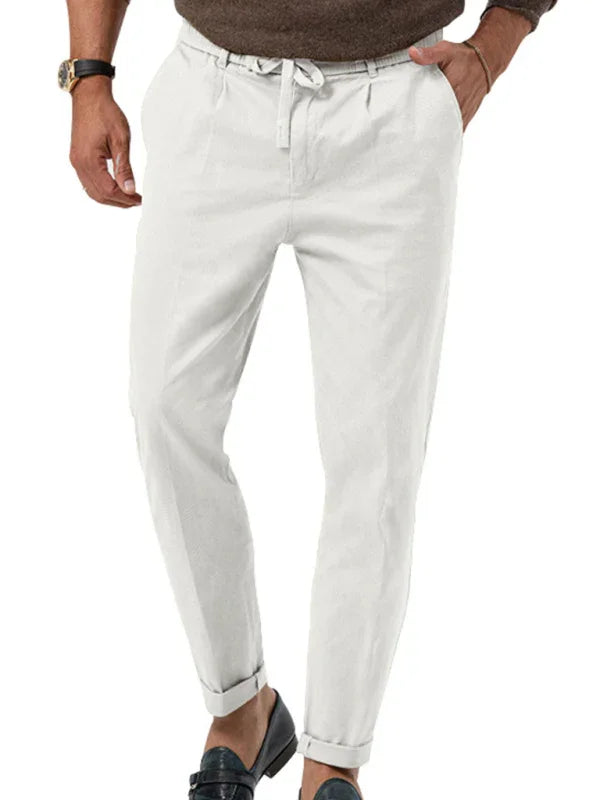 Professional Men Trousers – Mid Rise Drawstring -Guocali