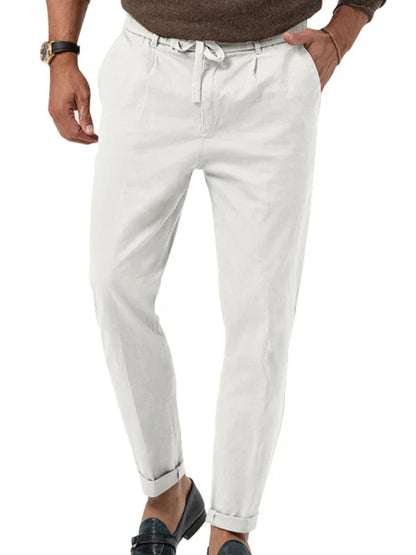 Professional Men Trousers – Mid Rise Drawstring -Guocali