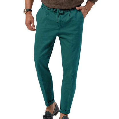 Professional Men Trousers – Mid Rise Drawstring -Guocali