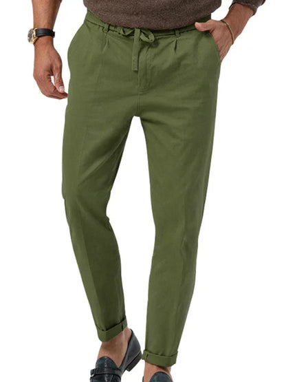 Professional Men Trousers – Mid Rise Drawstring -Guocali