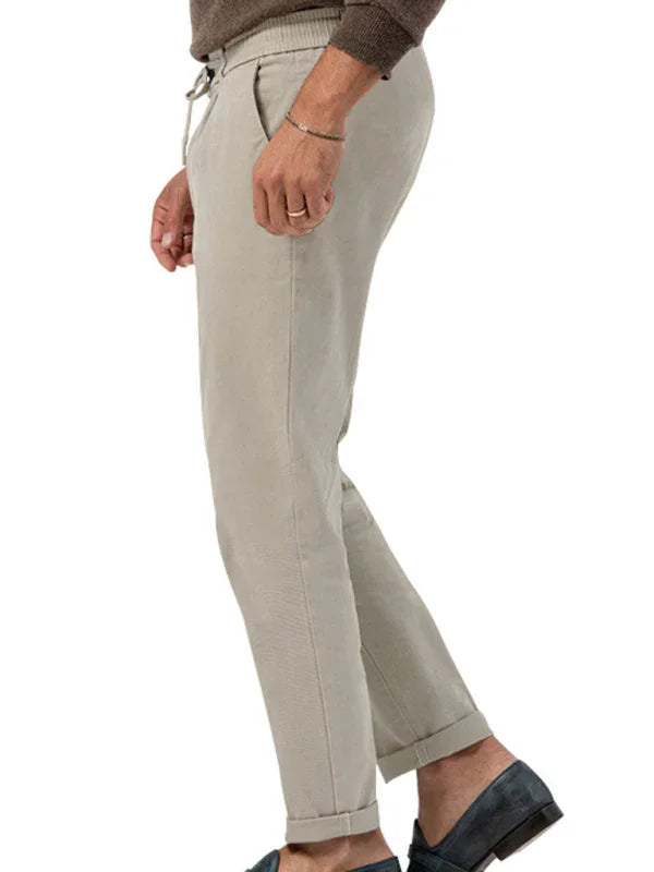 Professional Men Trousers – Mid Rise Drawstring -Guocali