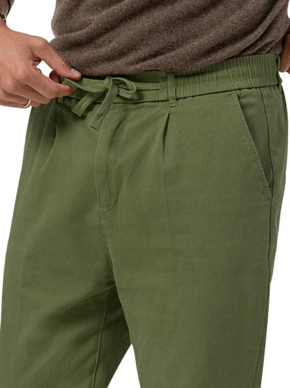 Professional Men Trousers – Mid Rise Drawstring -Guocali