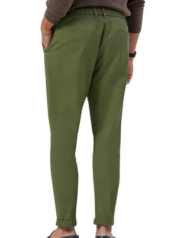 Professional Men Trousers – Mid Rise Drawstring -Guocali