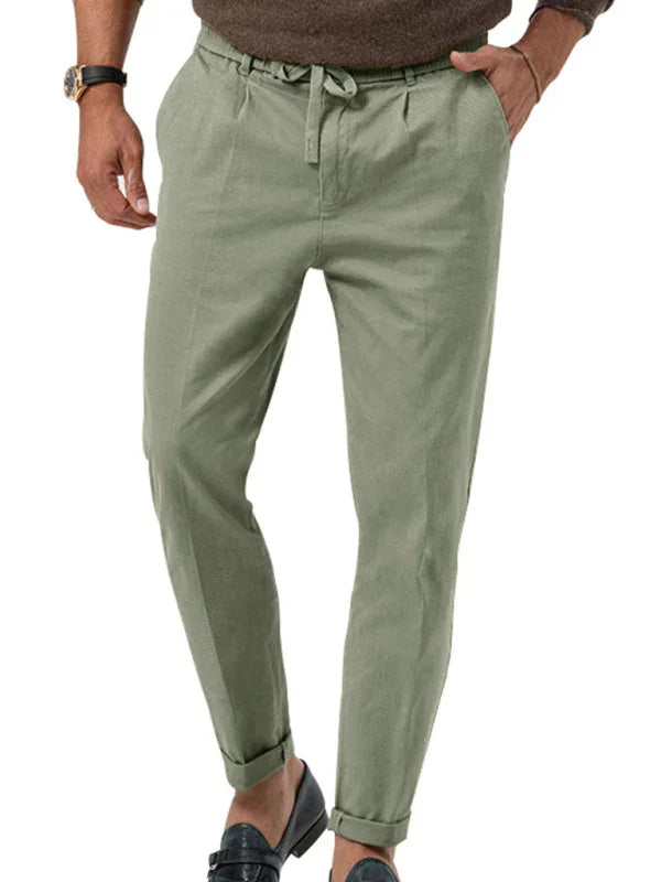 Professional Men Trousers – Mid Rise Drawstring -Guocali