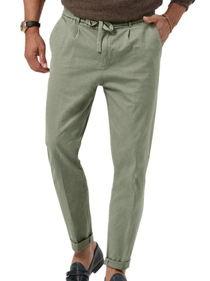 Professional Men Trousers – Mid Rise Drawstring -Guocali