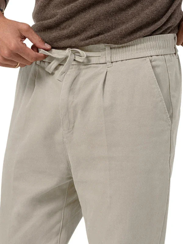 Professional Men Trousers – Mid Rise Drawstring -Guocali