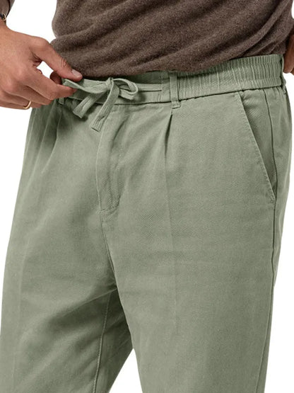 Professional Men Trousers – Mid Rise Drawstring -Guocali