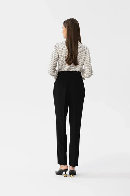 Professional Women Trousers – High-Waist Zipper Front -Guocali