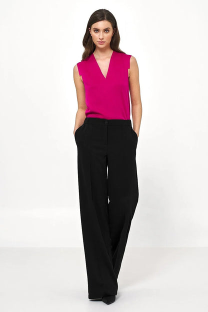 Professional Women Wide-Leg Pants – High-Rise Comfort -Guocali