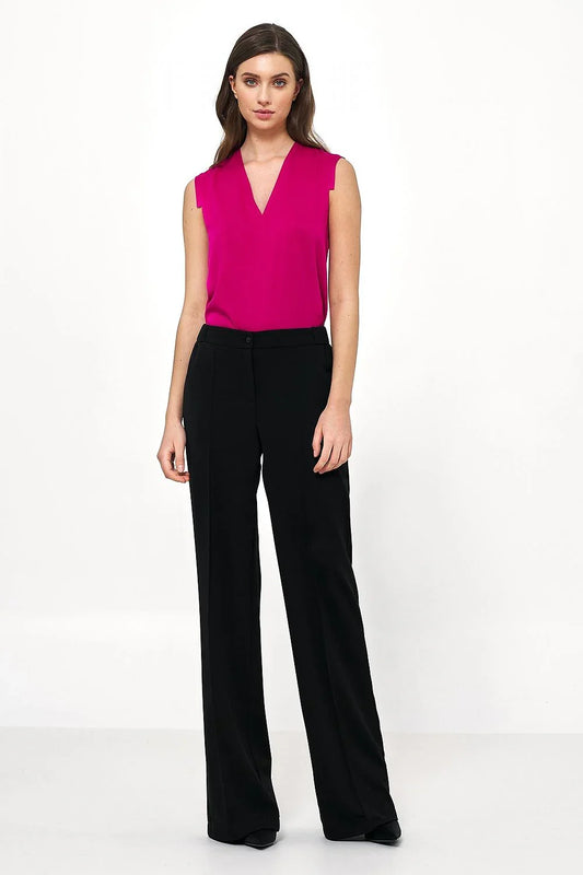 Professional Women Wide-Leg Pants – High-Rise Comfort -Guocali