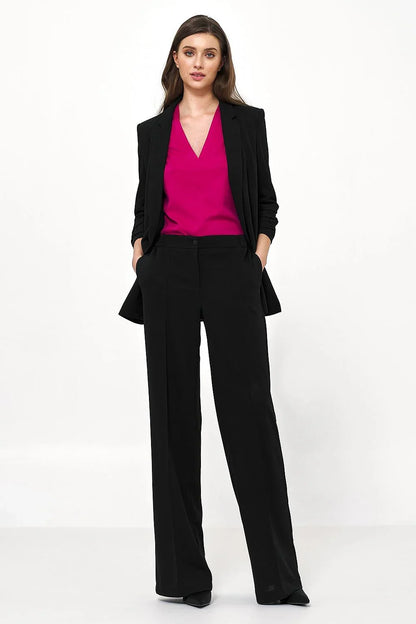 Professional Women Wide-Leg Pants – High-Rise Comfort -Guocali